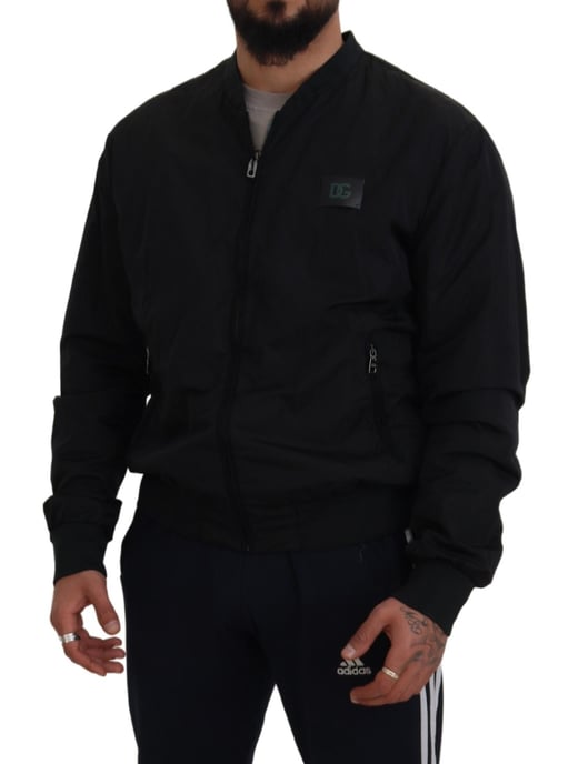 Chaqueta Bomber Negra Estilo Casual - Image 5