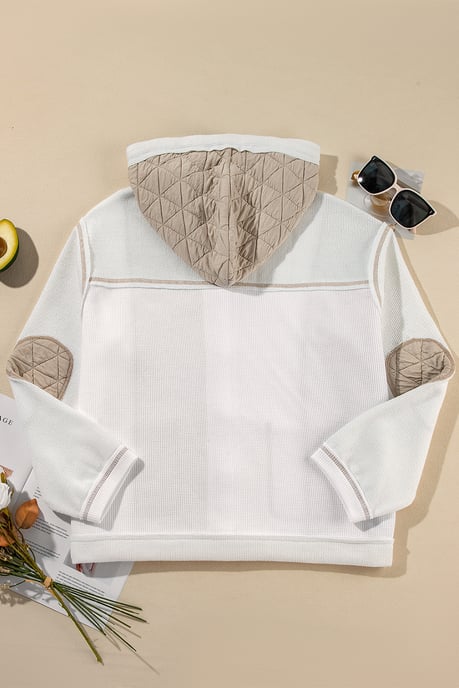Chaqueta con capucha de waffle acolchado - Image 6