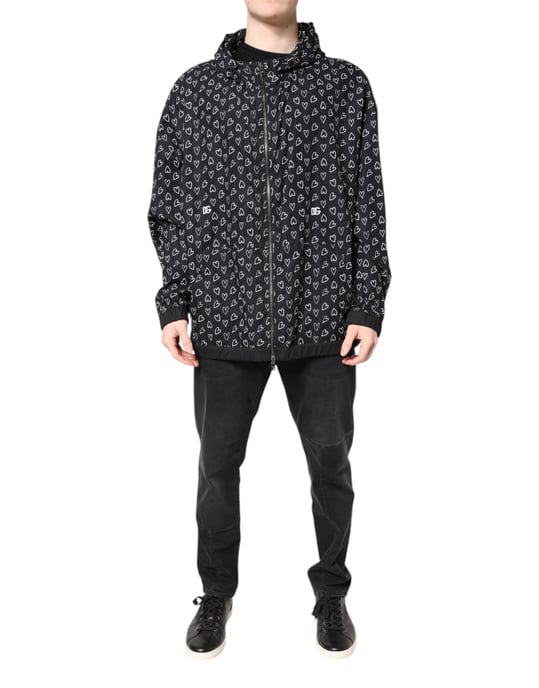 Chaqueta con cierre y estampado de corazones - Image 2