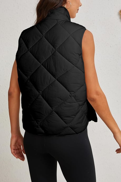 Chaqueta acolchada con diseño de diamantes - Image 4