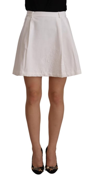 Falda Mini Plisada Bordada Ermanno Scervino - Image 1