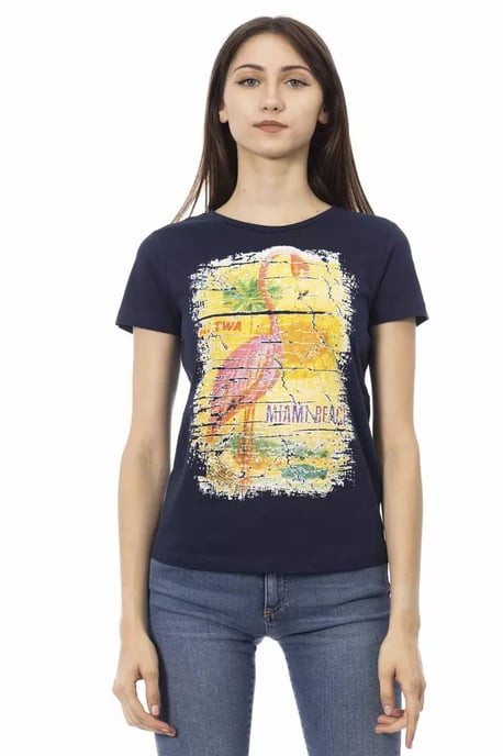 Camiseta Gráfica de Flamenco de Manga Corta con Cuello Redondo - Image 1
