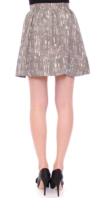 Falda Patinadora Impresa Gris Blanca - Image 3