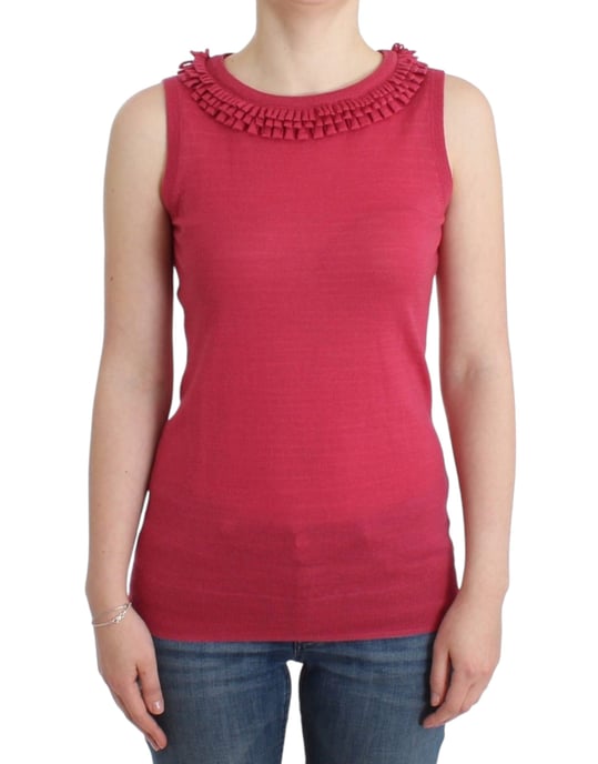 Top Sin Mangas de John Galliano con Cuello Plisado - Image 1
