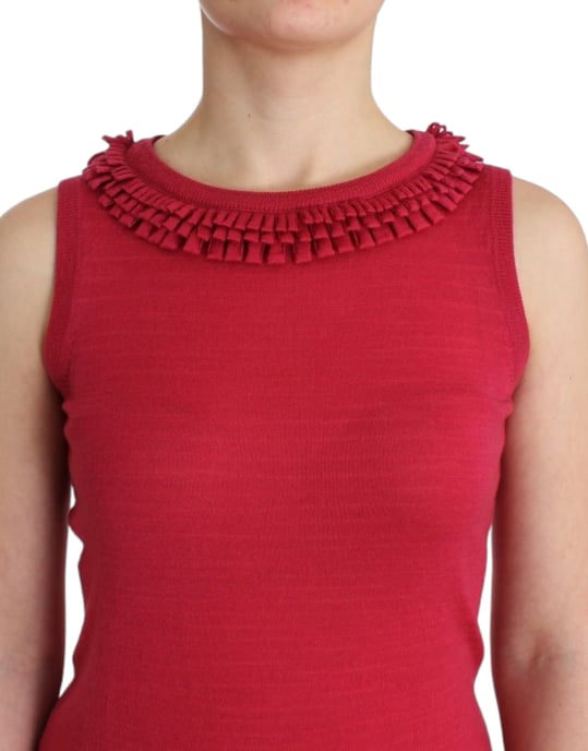 Top Sin Mangas de John Galliano con Cuello Plisado - Image 5