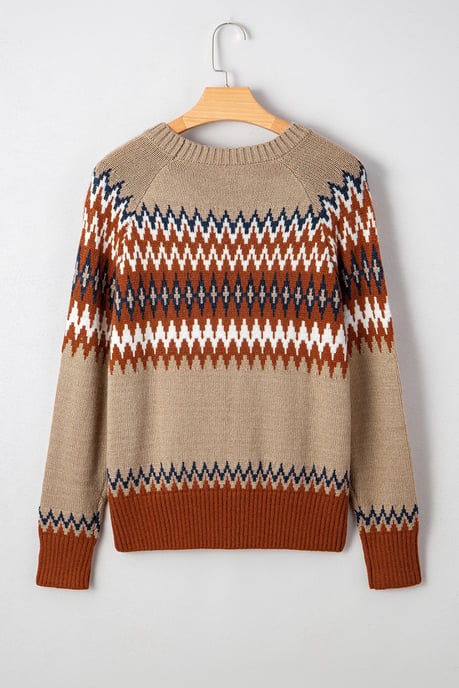 Suéter de punto con patrón Fair Isle - Image 6