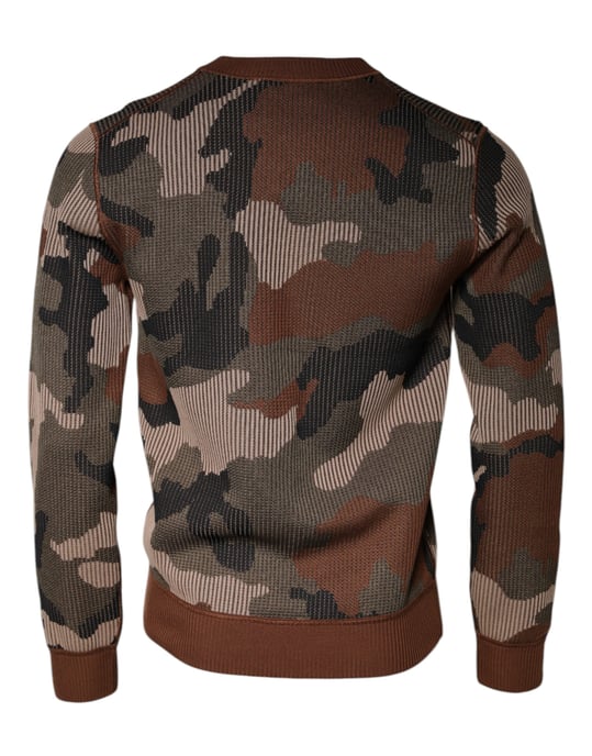 Suéter Henley de punto con camuflaje - Image 5