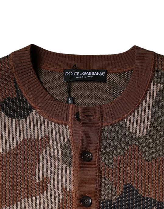 Suéter Henley de punto con camuflaje - Image 6