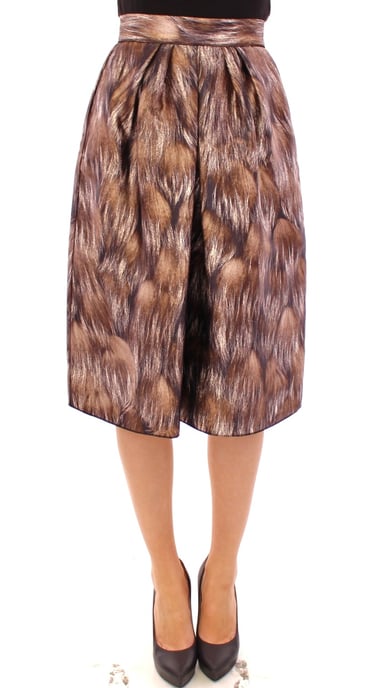 Falda midi plisada de estampado animal Dolce Gabbana - Image 1