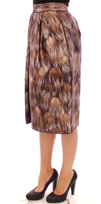 Falda midi plisada de estampado animal Dolce Gabbana - Image 2