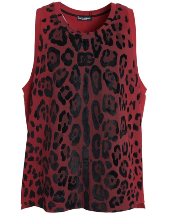 Camiseta sin mangas de estampado de leopardo Tsh85085 - Image 1