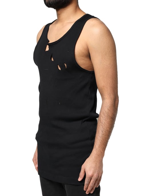 Camiseta sin mangas de canalé desgastada - Image 3
