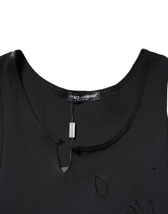 Camiseta sin mangas de canalé desgastada - Image 5