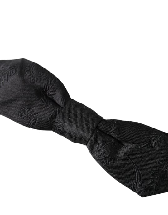 Pajarita de Jacquard Negra - Image 3