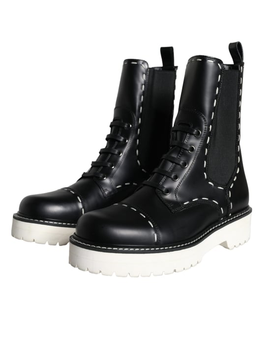 Botas de cuero con cordones Dg0123 - Image 3