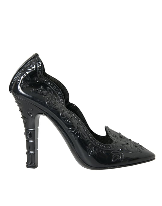 Zapatos de Tacón Alto de Charol con Estampado Floral - Image 1
