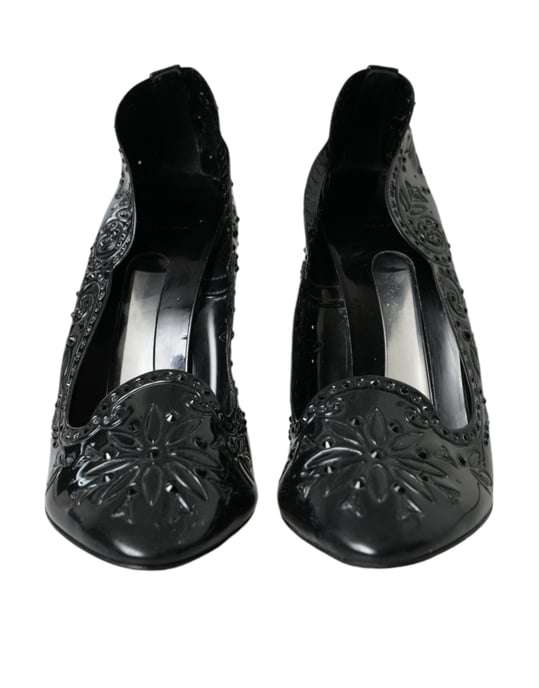 Zapatos de Tacón Alto de Charol con Estampado Floral - Image 2
