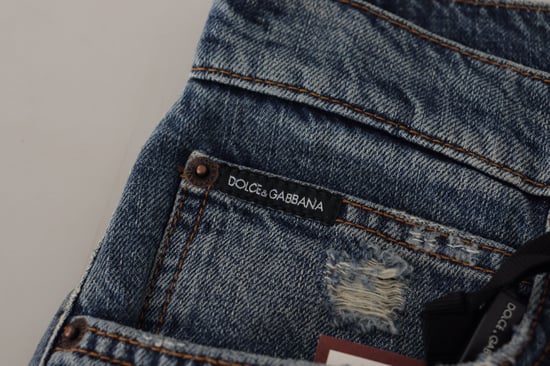 Jeans Rotos Dolce Gabbana de Mezclilla Desgastada - Image 5
