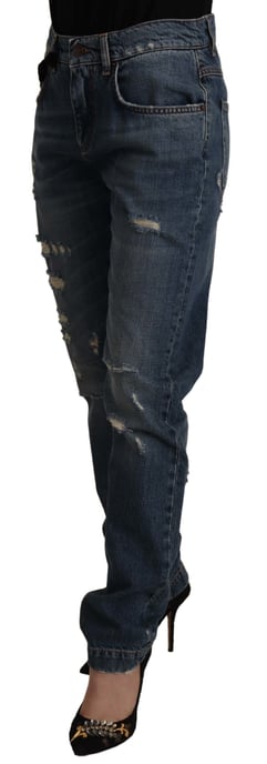 Jeans Rotos Dolce Gabbana de Mezclilla Desgastada - Image 6