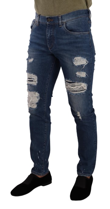 Jeans Rotos de Corte Ajustado - Image 2