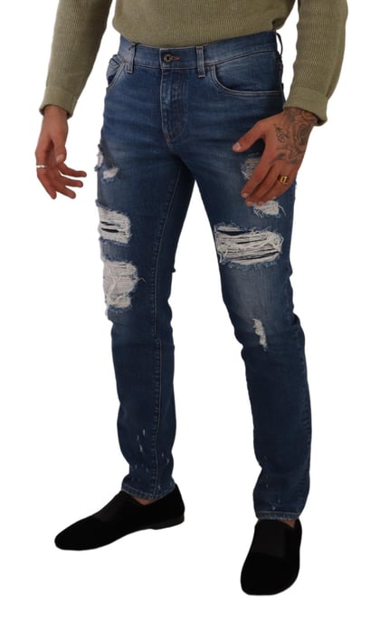 Jeans Rotos de Corte Ajustado - Image 4