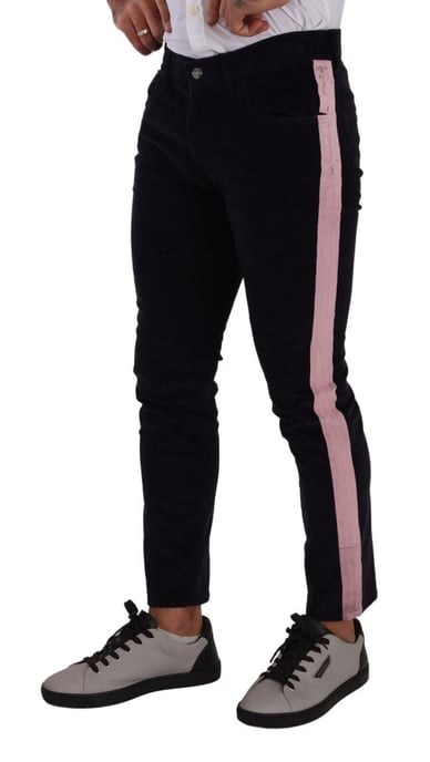 Pantalones de pana con franjas laterales de corte ajustado - Image 2