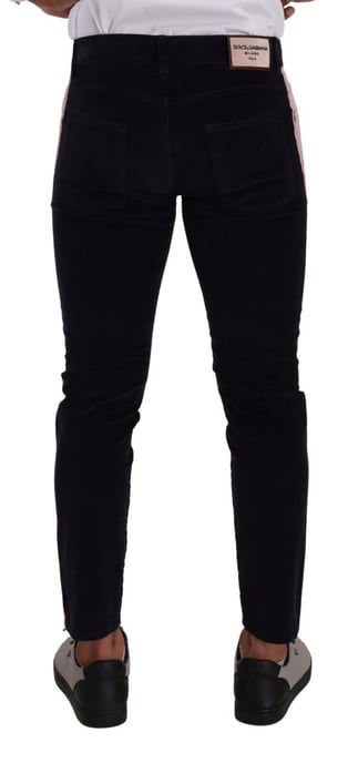 Pantalones de pana con franjas laterales de corte ajustado - Image 3