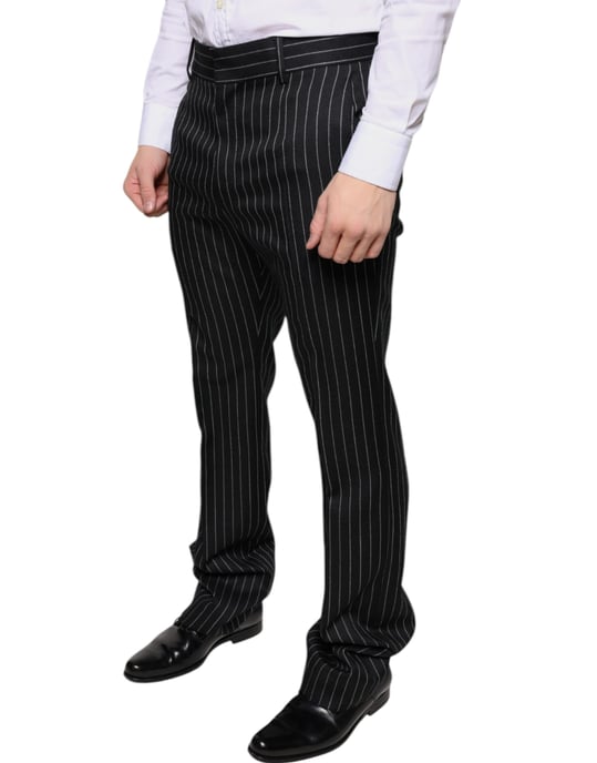 Pantalones de rayas clásicos de corte ajustado - Image 3