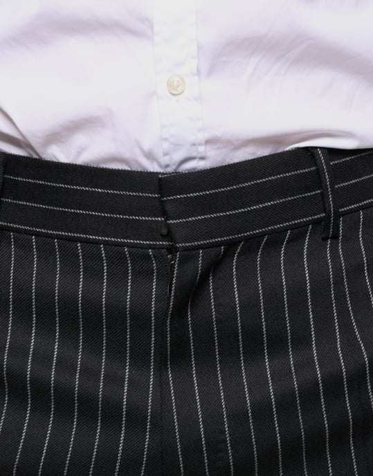 Pantalones de rayas clásicos de corte ajustado - Image 5