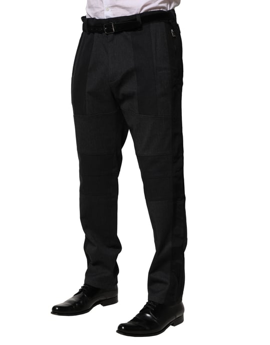 Pantalones de vestir con detalle de panel a medida - Image 3