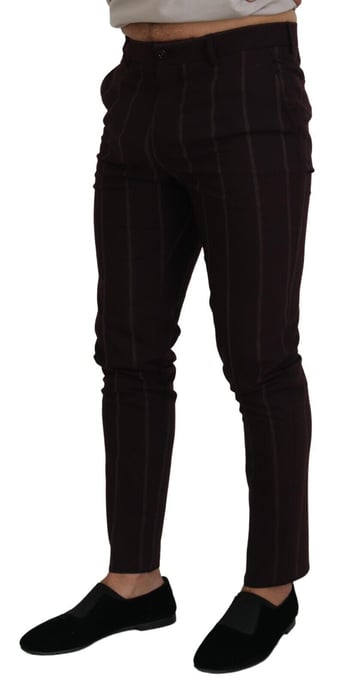 Pantalones de vestir a rayas con ajuste entallado - Image 2