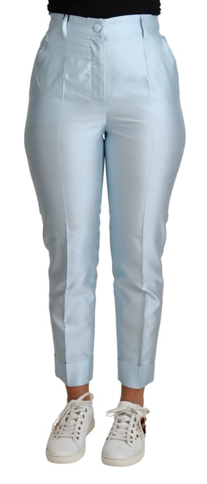 Pantalones de Seda Light Blue de Dolce Gabbana - Image 1