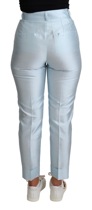 Pantalones de Seda Light Blue de Dolce Gabbana - Image 3