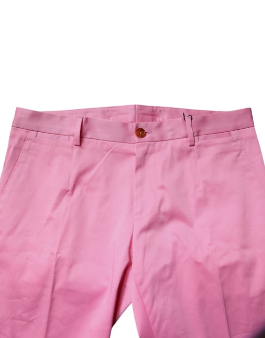 Pantalones de vestir rosas de corte ajustado - Image 5