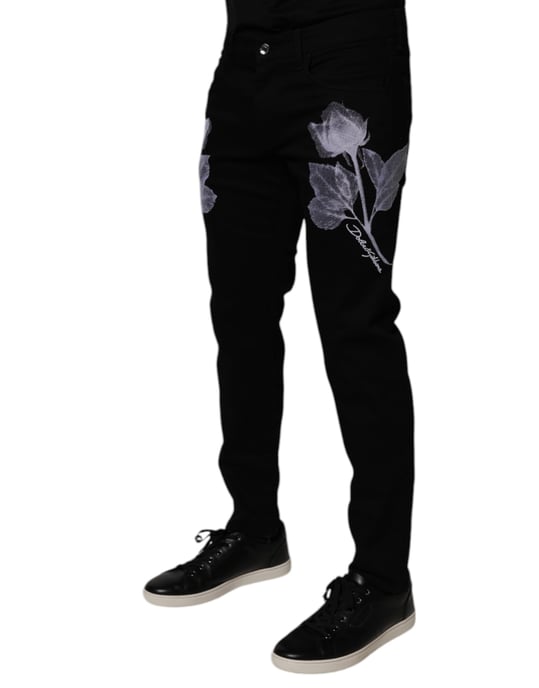 Pantalones Casual con Estampado de Rosas - Image 3