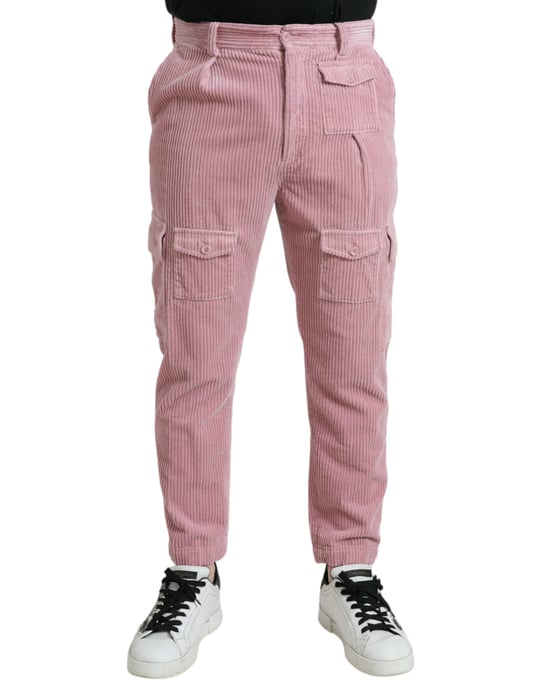 Pantalones Cargo de Corduroy Rosa - Image 1