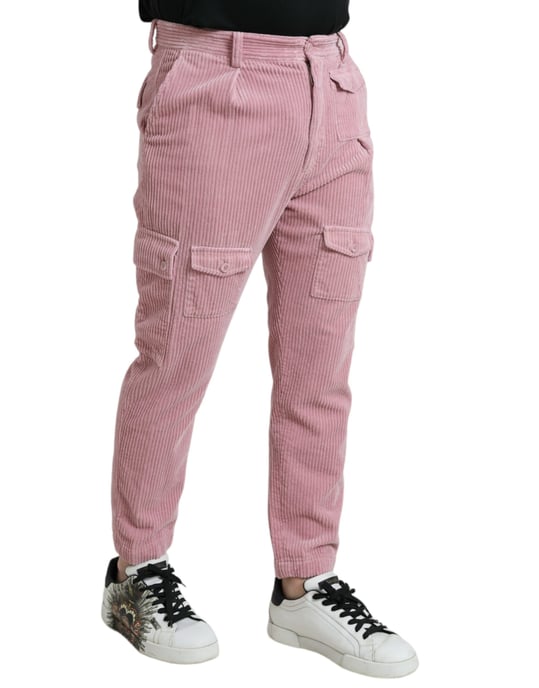 Pantalones Cargo de Corduroy Rosa - Image 3