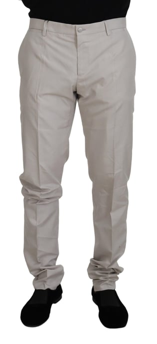Pantalones Sólidos Gris Claro - Image 1