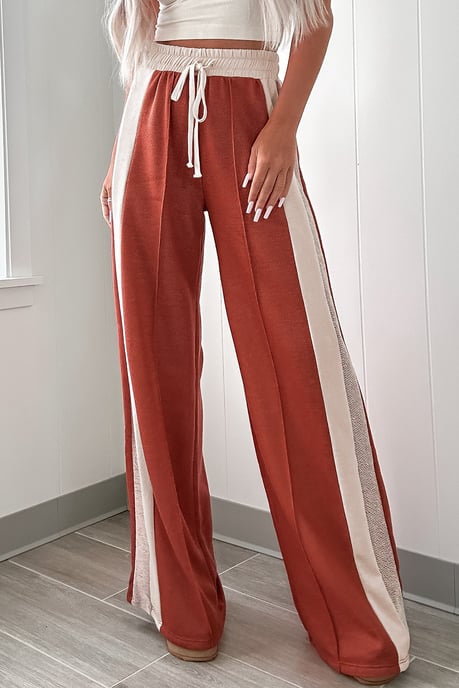 Pantalones de pierna ancha con paneles laterales - Image 5