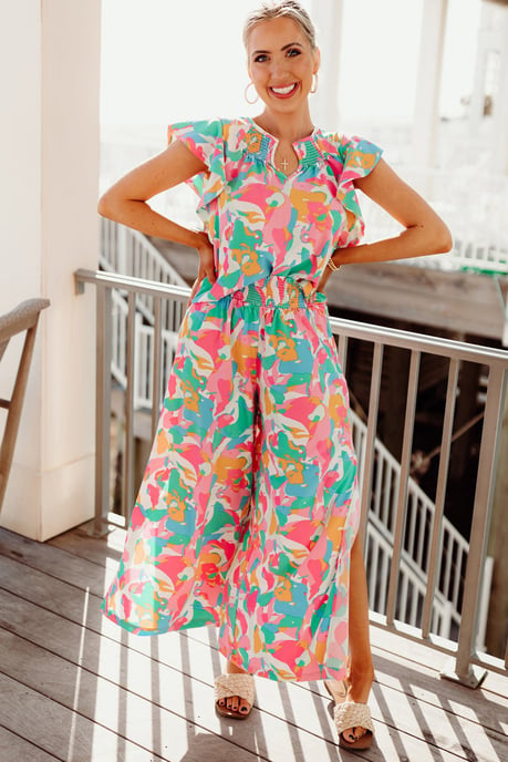 Pantalones de Pierna Ancha con Estampado Colorido - Image 2