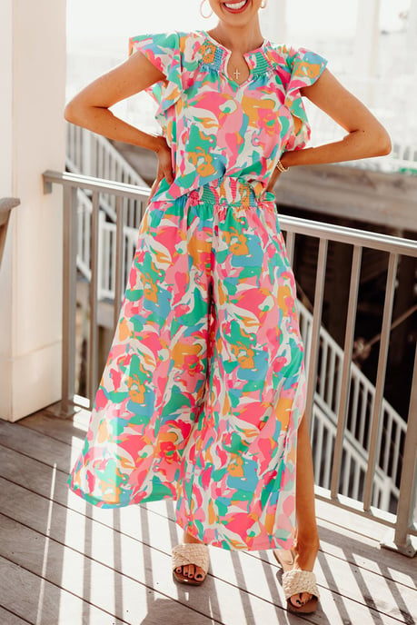 Pantalones de Pierna Ancha con Estampado Colorido - Image 3