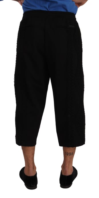 Pantalones Recortados con Detalle de Encaje - Image 3
