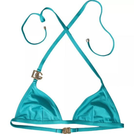 Top de Bikini Triangular Turquesa - Image 4