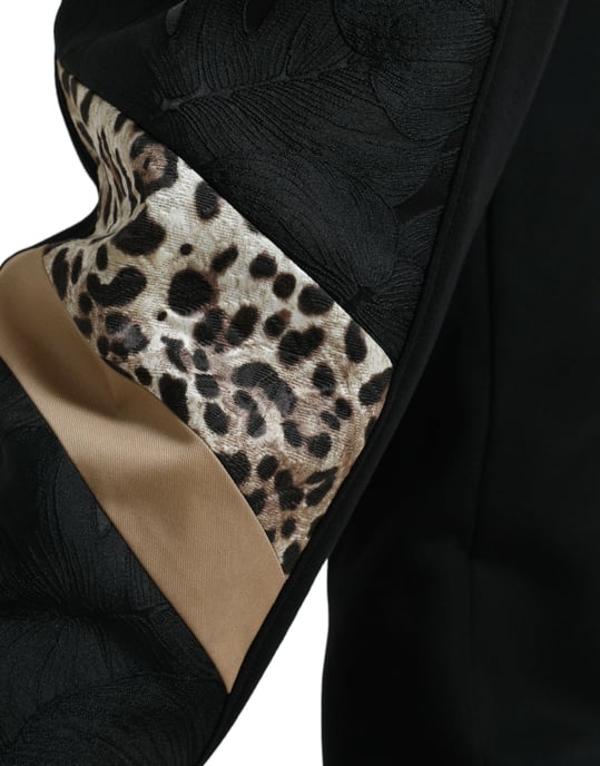 Pantalones de chándal con panel de estampado de leopardo - Image 4