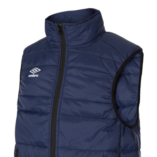 Umbro Childrens/Kids Club Essential Gilet (Dark Navy/White) - Image 2