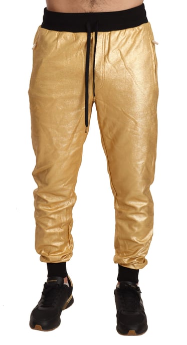 Pantalones deportivos metálicos dorados Dolce Gabbana - Image 1