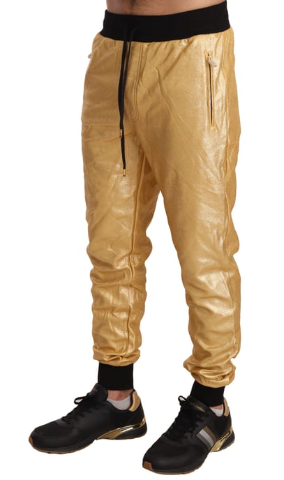 Pantalones deportivos metálicos dorados Dolce Gabbana - Image 2