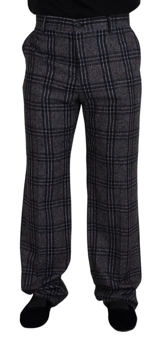 Pantalones de cuadros de lana - Image 1