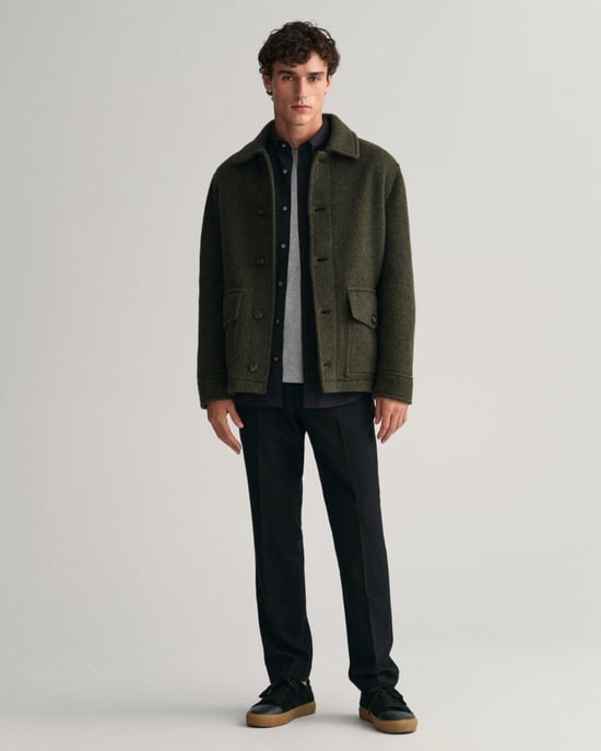 GANT Mens Regular Fit Long Sleeve Poplin Shirt - Image 3