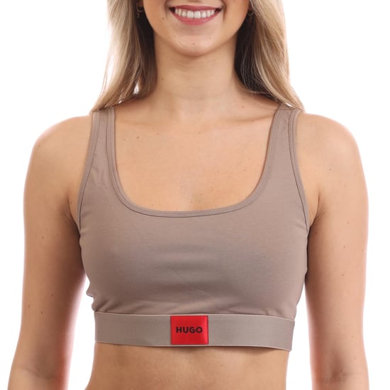 Bralette de etiqueta rojo Hugo para mujer en marrón - Image 1